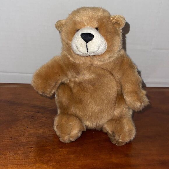 Charming  promo 8” brown teddy bear Russ plush stuffed animal toy ￼ - Picture 2 of 6